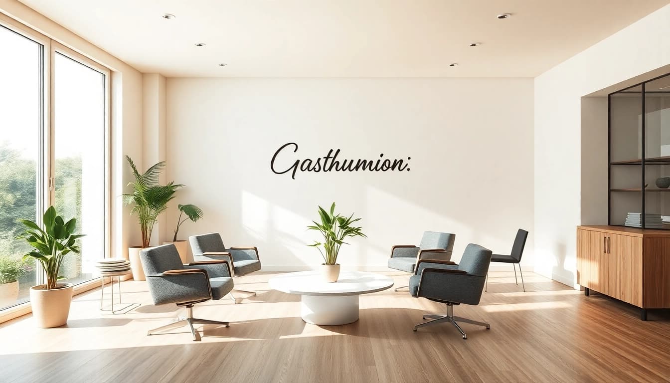 Headhunter Gastronomie bietet eine professionelle Büroatmosphäre mit eleganten Möbeln und einem inspirierenden Arbeitsumfeld.
