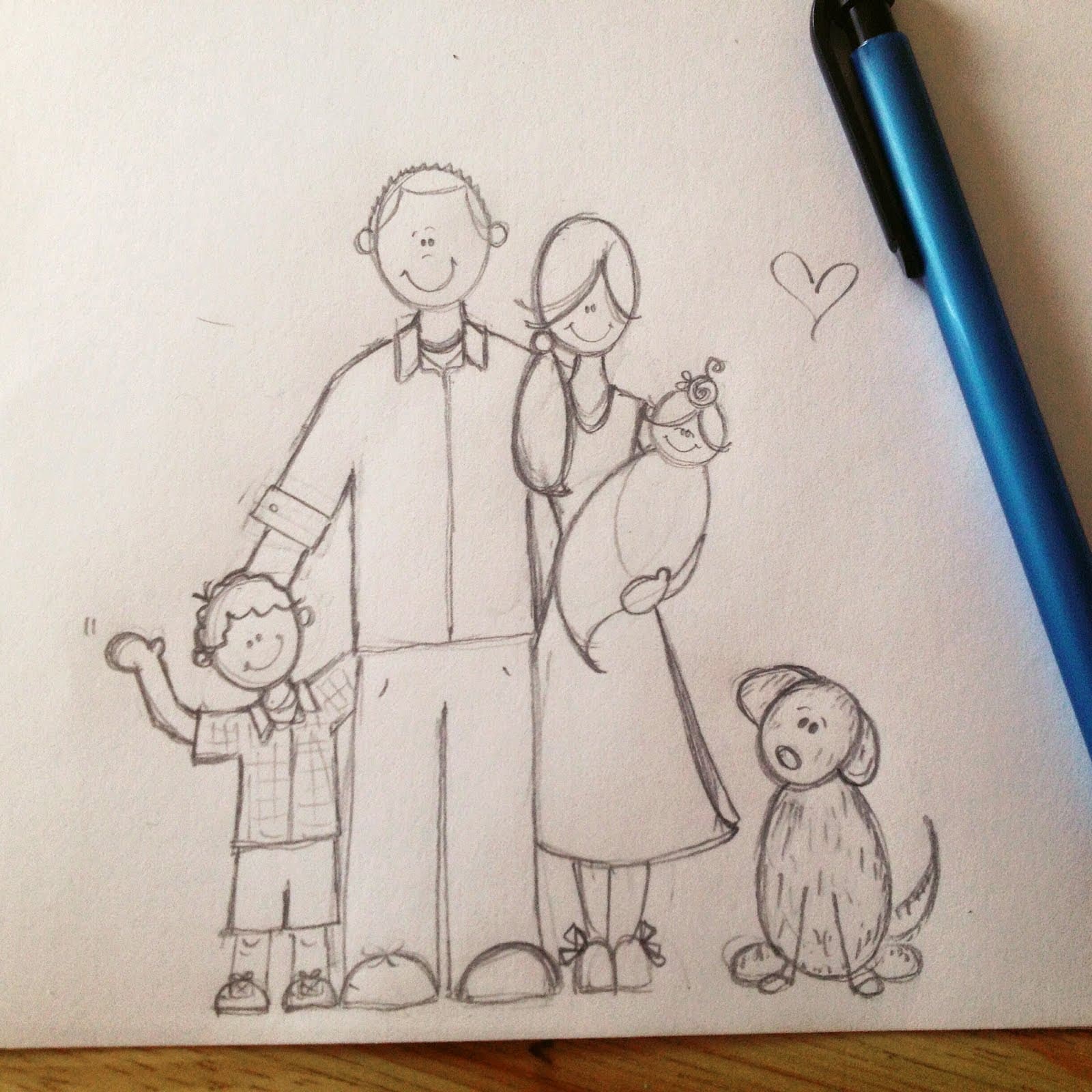 Lass dir ein Portrait malen lassen von Families Portrait