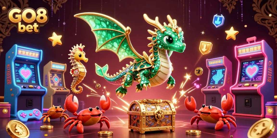 Experience excitement with GO8 bet, featuring a sea dragon and dynamic game elements.