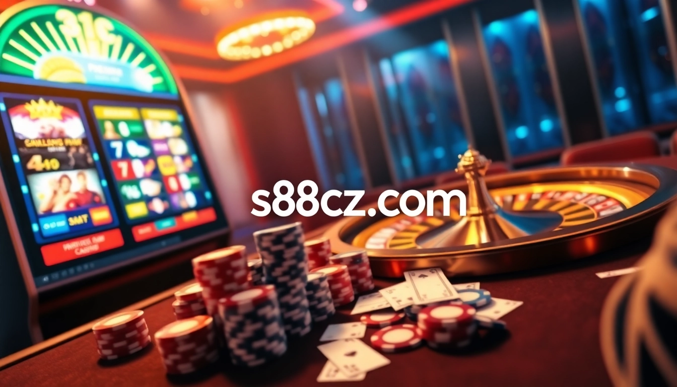 Experience thrilling gaming at s8cz.com with vibrant slot machines and poker action.