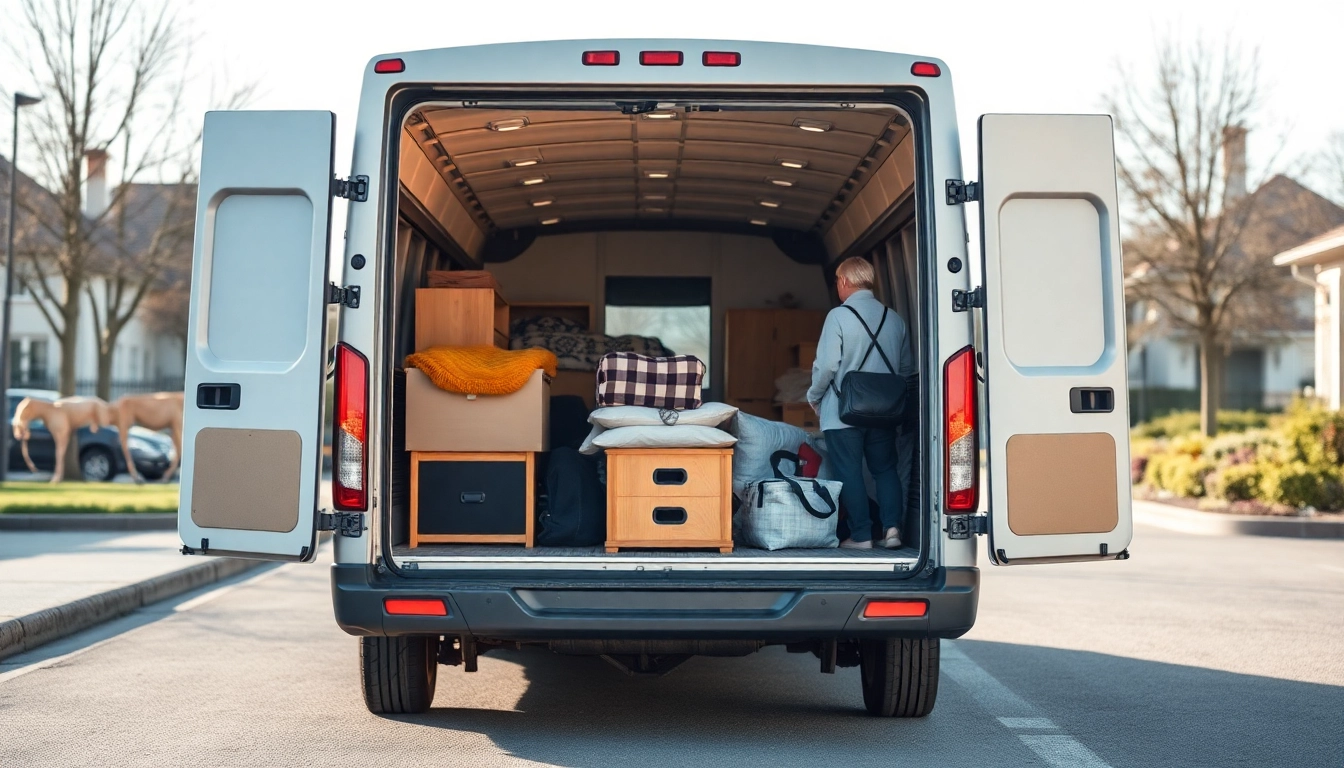 Umzugsunternehmen Wipperfürth transportiert sorgsam Möbel in einen Umzugswagen.