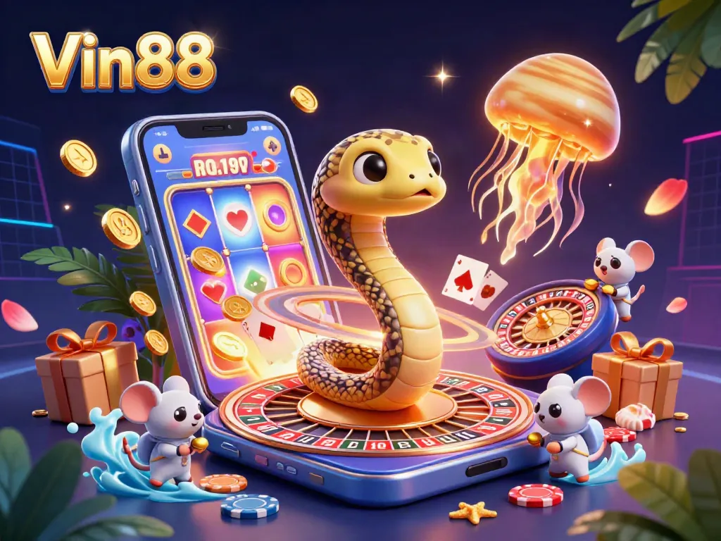 Experience thrilling gameplay at Vin88, where cosmic dealer excitement and rich slot reels collide in an interactive casino universe.