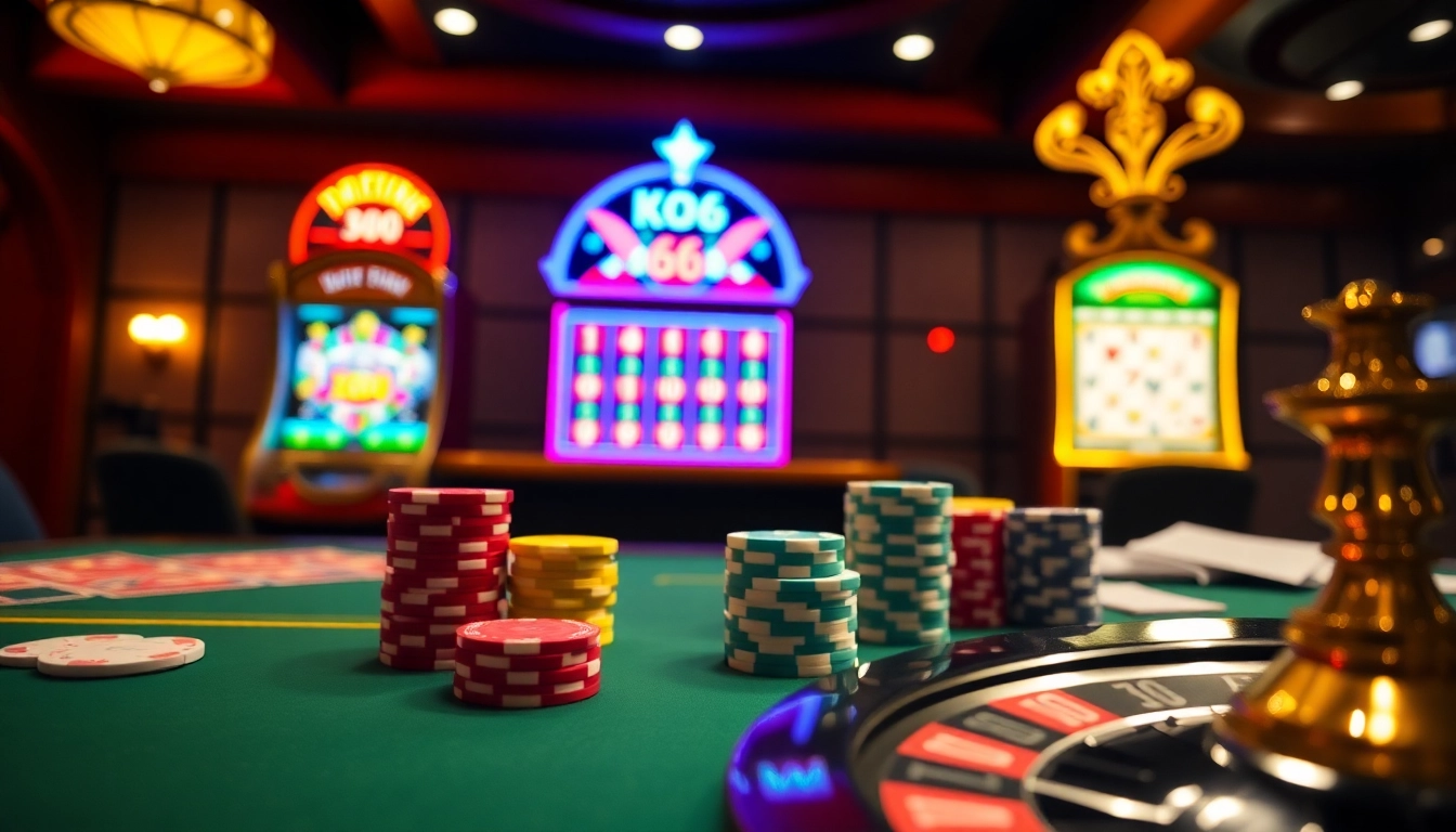 Tham gia sự phấn khích tại KO66 với những hành động poker hấp dẫn tại bàn casino sang trọng.