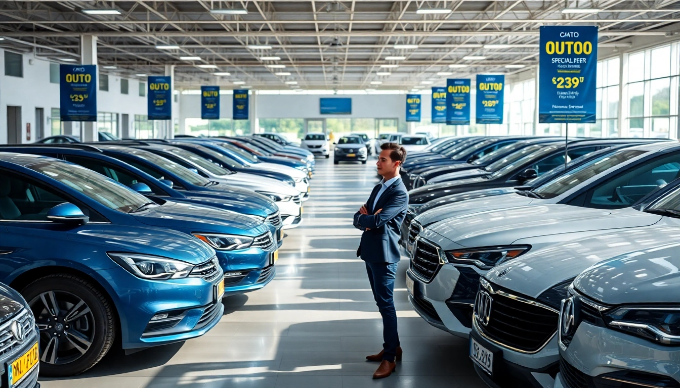 Auto kaufen: Fishering vehicle selection at a dealership.
