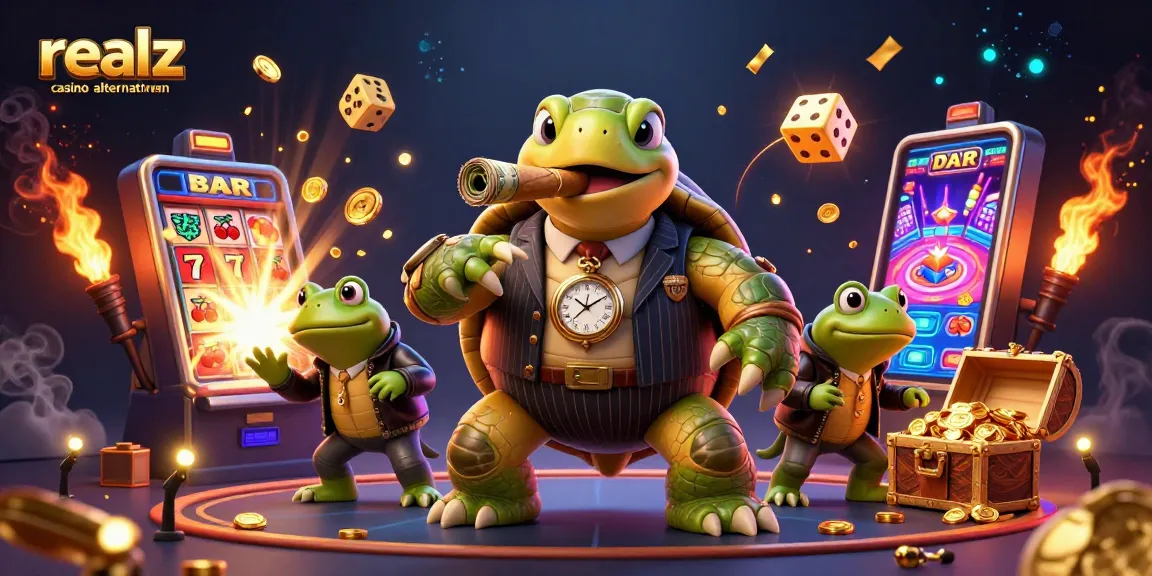 Entdecken Sie die besten realz casino alternativen mit einer aufregenden 3D-Illustration.