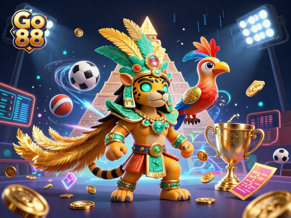 Engage with Go 88's thrilling video gaming atmosphere, featuring vibrant colors and action-packed elements.