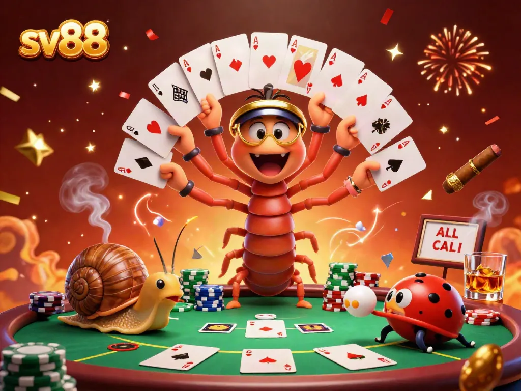 Experience thrilling gameplay at sv88 with a vibrant casino scene featuring animated characters and dynamic elements.