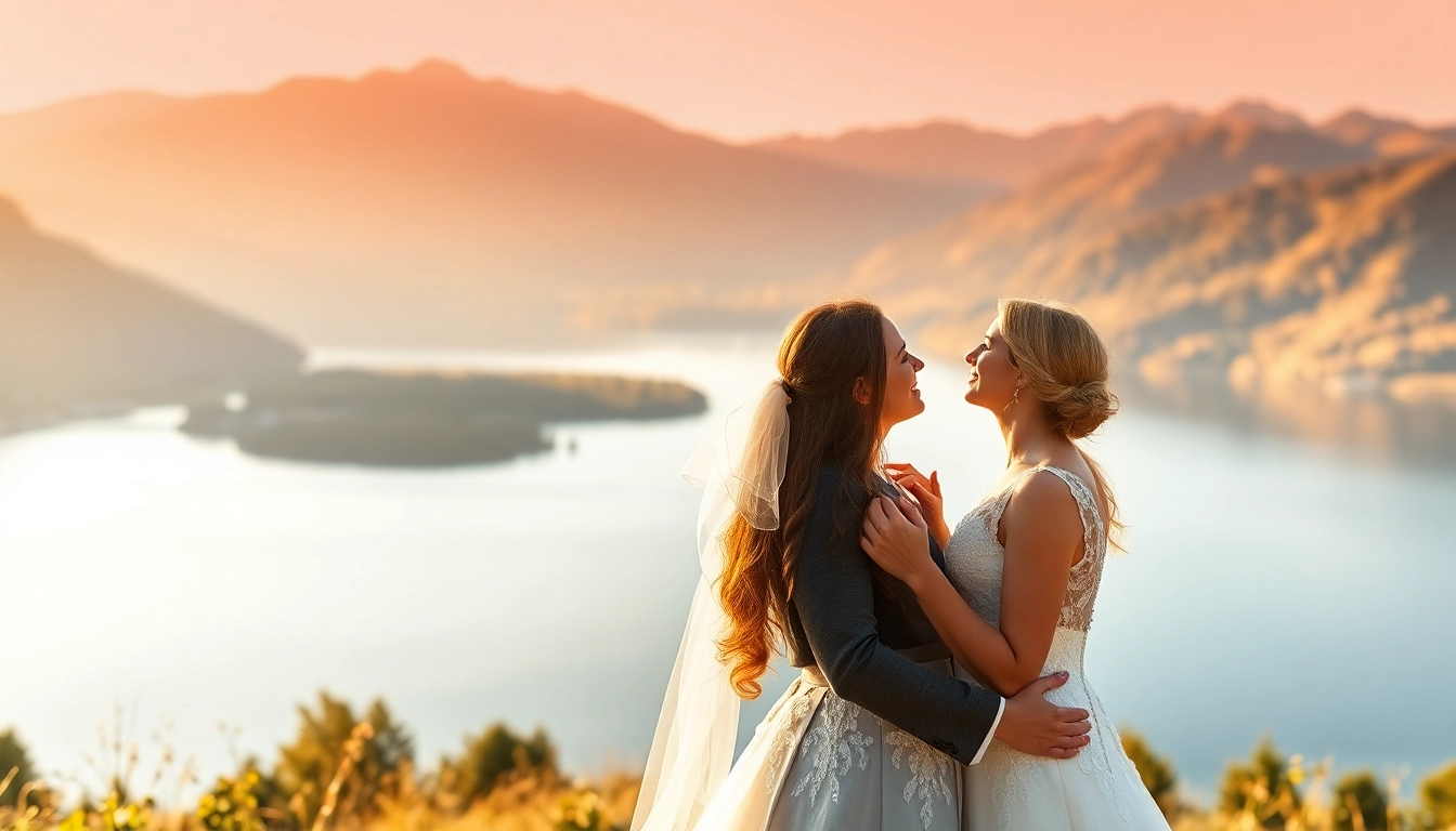 Hochzeitsfotograf Tegernsee dokumentiert romantisches Paar am Tegernsee mit einer malerischen Kulisse.