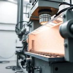 Schneller Spritzguss Kleinserie Prozess in einer modernen Fabrik mit klaren Maschinen und hochwertigen Kunststoffteilen.