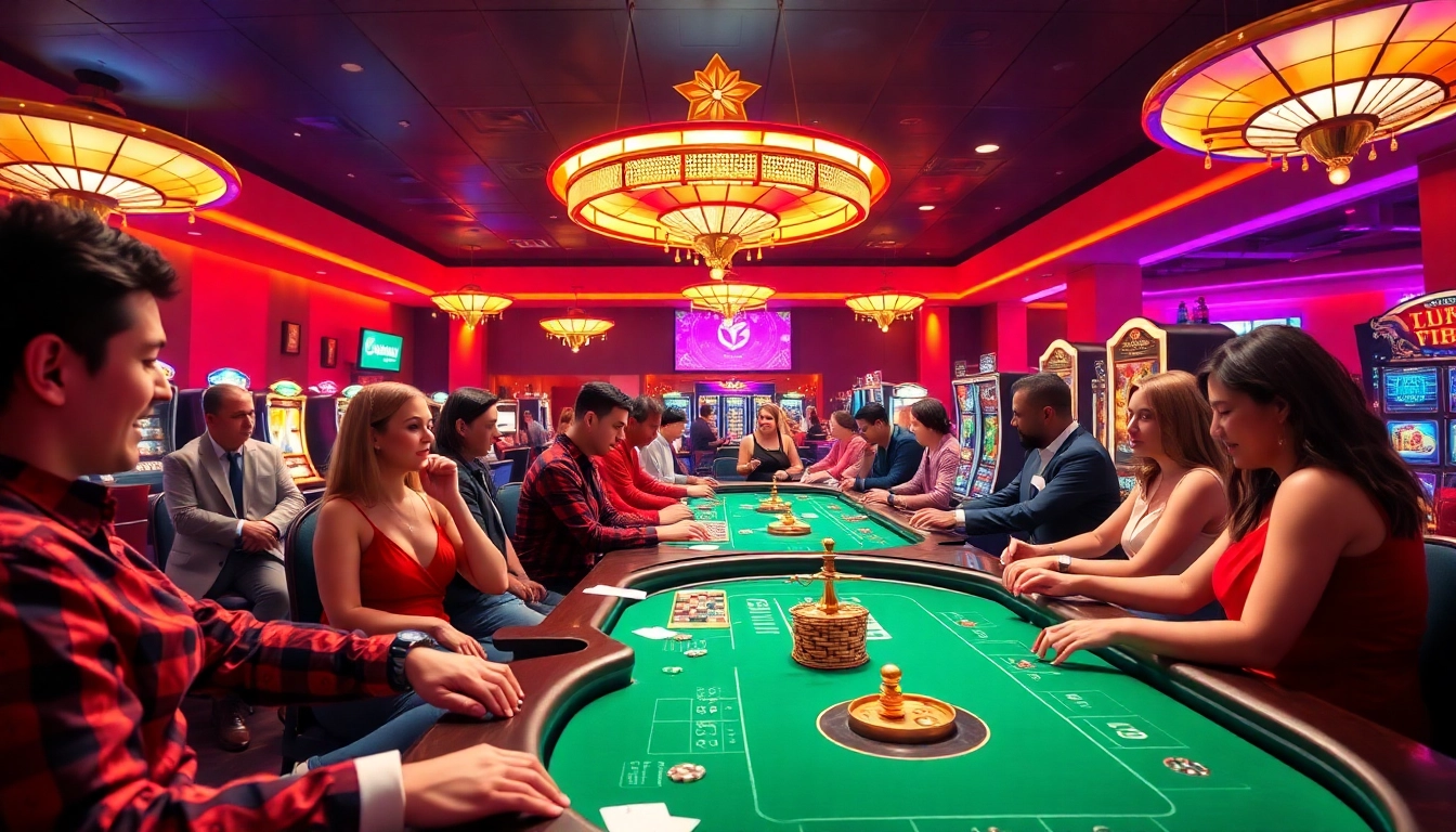 Experience the excitement of the best online casino with players enjoying vibrant games and engaging atmosphere.