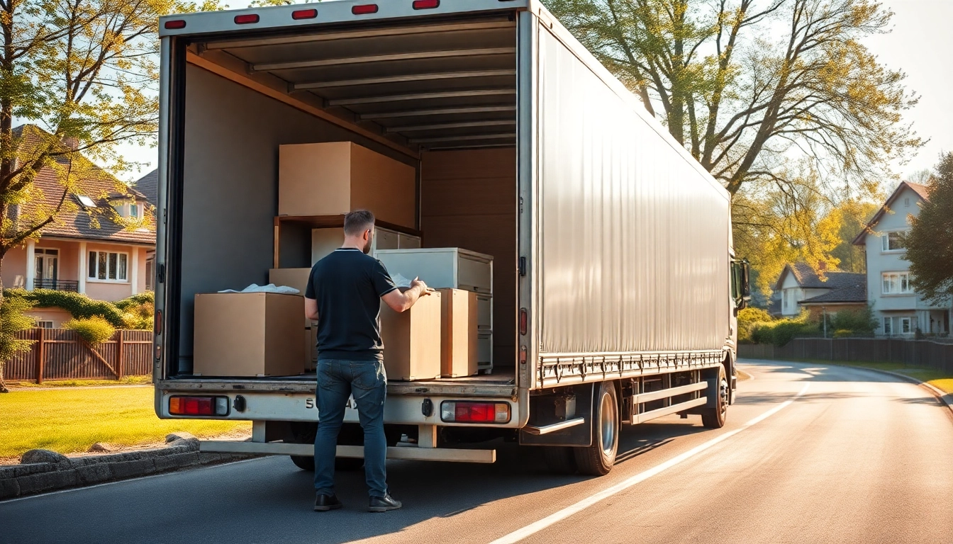 Professionelles Umzugsunternehmen im Saarland beim Verladen von Möbeln für einen Umzug in Saarbrücken.