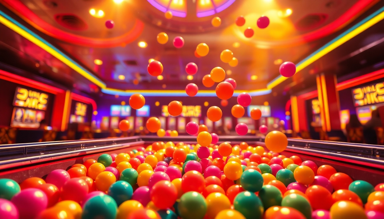 Erleben Sie die Aufregung der plinko app mit bunten Kugeln, die auf ein lebhaftes Plinko-Brett fallen.