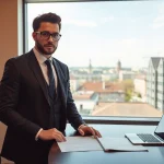 Headhunter Saarbrücken im modernen Büro, fokussiert und professionell.