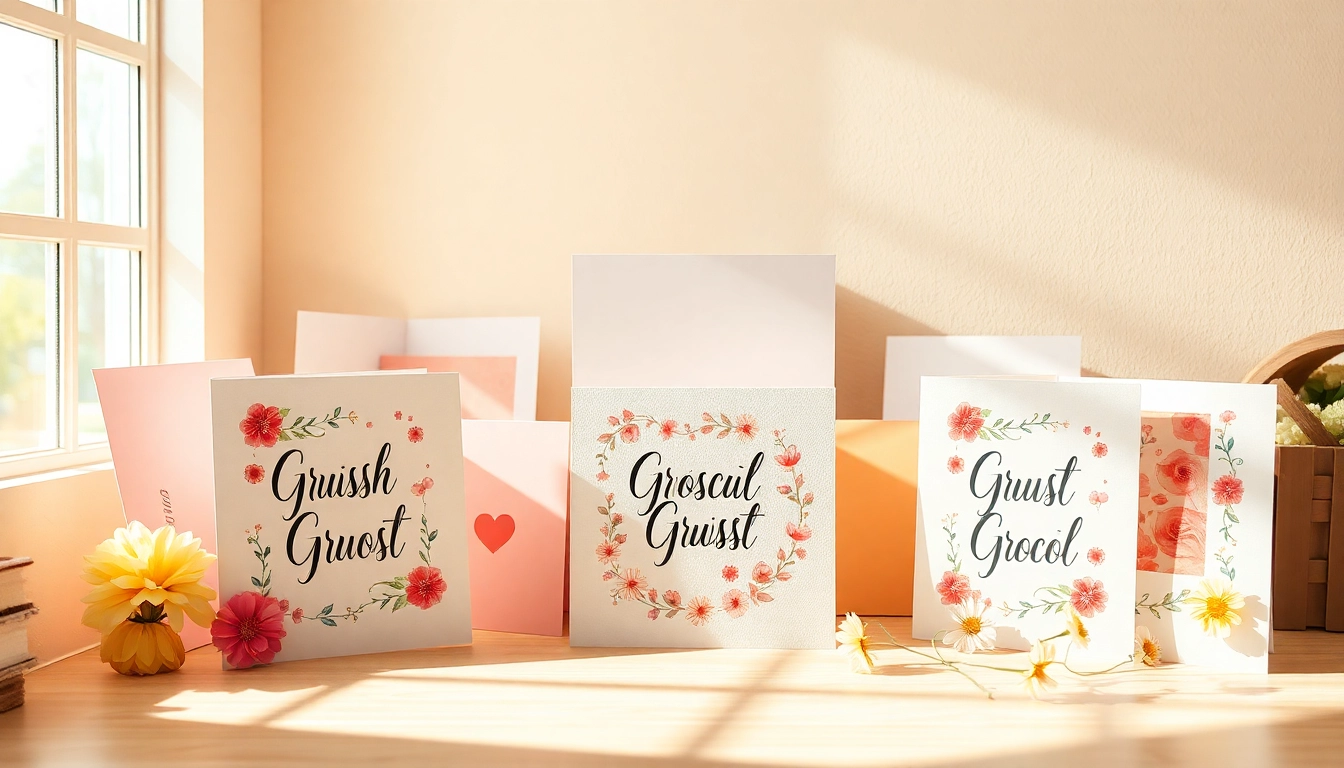 Gestalte einzigartige Grußkarten im Online Grusskarten Shop mit verschiedenen Designs und kreativen Elementen.