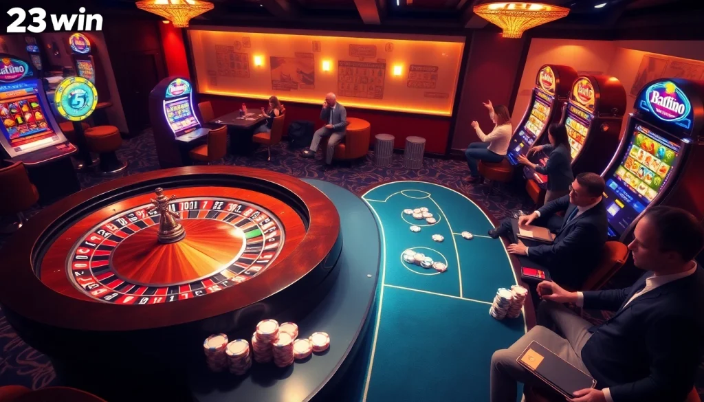 Experience the thrill of winning at online gambling with 23win's vibrant casino scene.