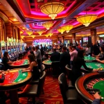 Experience the excitement of MMOO with vibrant casino gaming and lively players at tables.