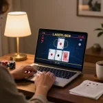iwin players enjoy blackjack online in a cozy living room, showcasing strategic gameplay and relaxation.