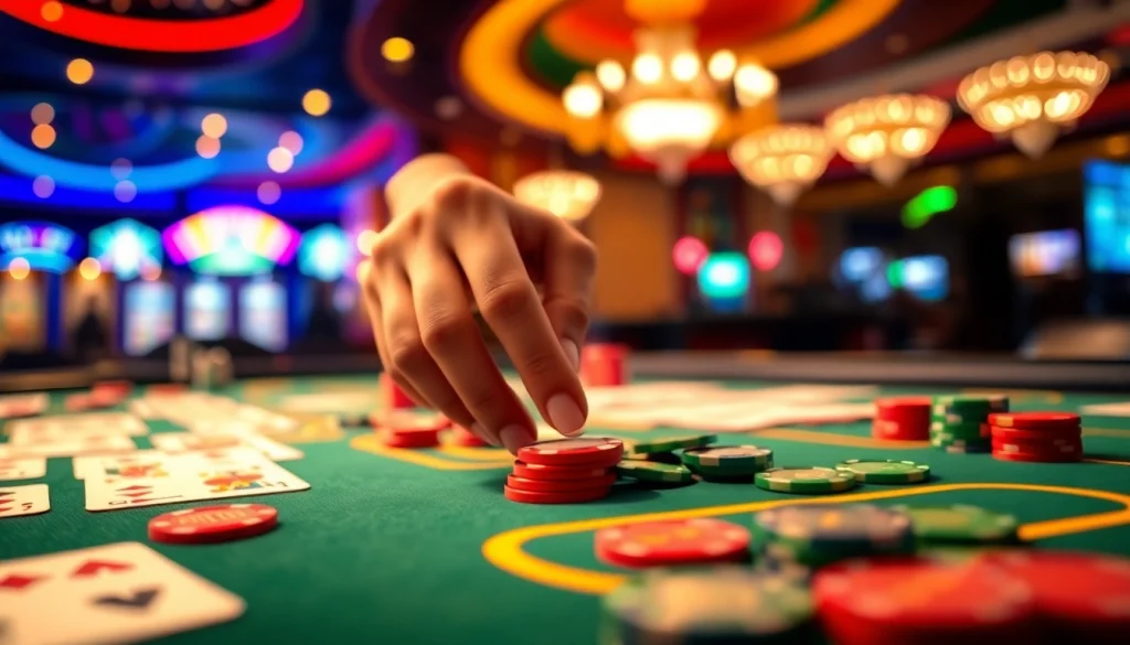 Setzen Sie Ihre Chips beim Spielen auf casino spiele.de in einem lebhaften Kasino-Ambiente.