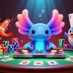 Celebrate gaming excitement with FAFA 828, featuring vibrant characters and poker action in a vibrant casino scene.